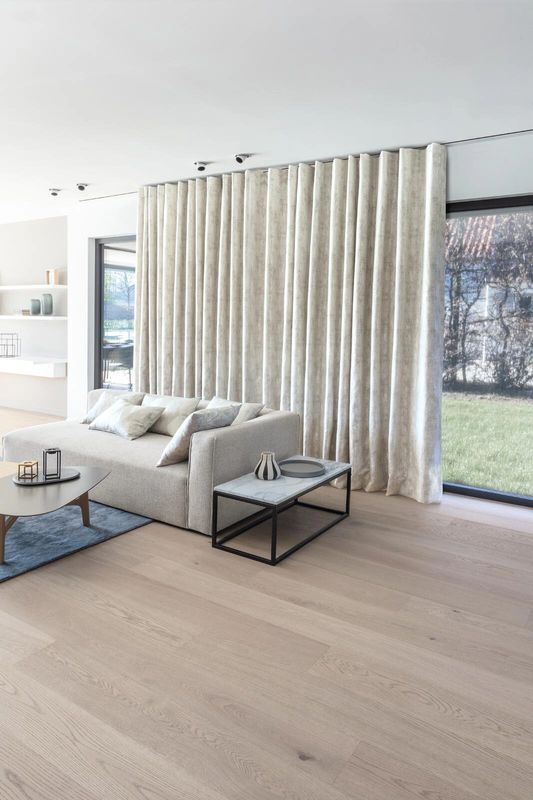 Custom drapery living room